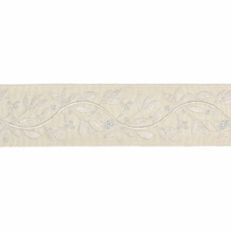 Scalamandre
 Trim Laurel Embroidered Tape/Vellum Sc 0001T3292