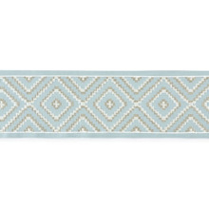 Scalamandre
 Trim Medina Embroidered Tape/Sky Sc 0002T3306