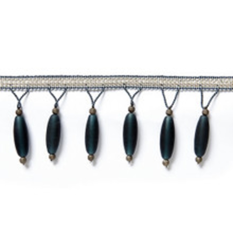 Scalamandre
 Trim Vionnet Beaded Fringe/Petrol Sc 0005Fx1501