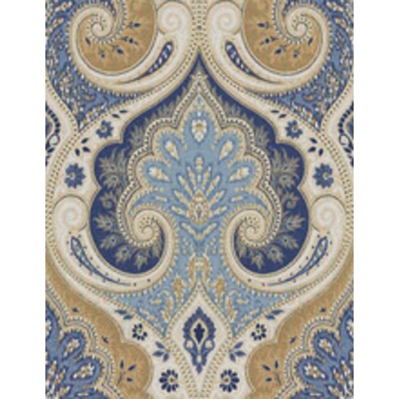 Baker Lifestyle Fabric Latika Indigo/Cashew