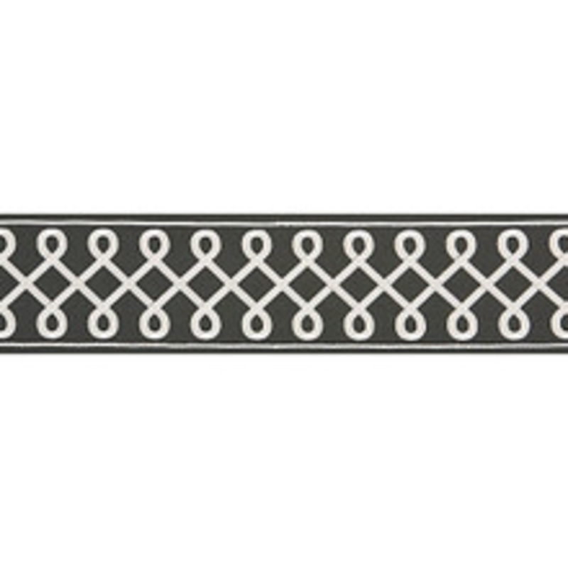 Scalamandre
 Trim Soutache Embroidered Tape/Charcoal Sc 0005T3281