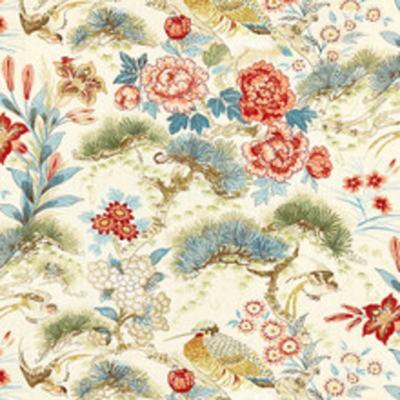 Scalamandre
 Fabric Shenyang Linen Print/Sandalwood Sc 000416601