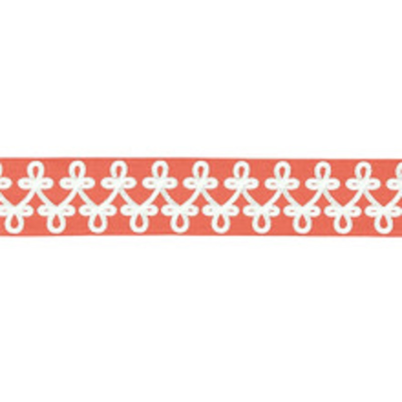 Scalamandre
 Trim Empress Embroidered Tape/Coral Sc 0003T3321