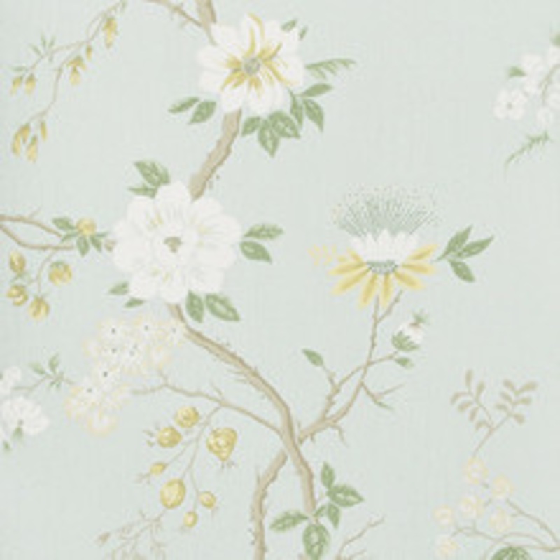 Cole & Son Wallcovering Camellia Lemon/Sage/Prm Blu