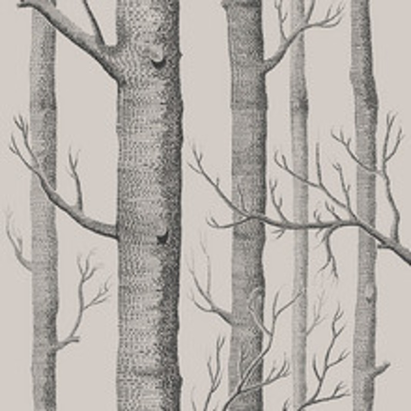 Cole & Son Wallcovering Woods Linen/Charcoal