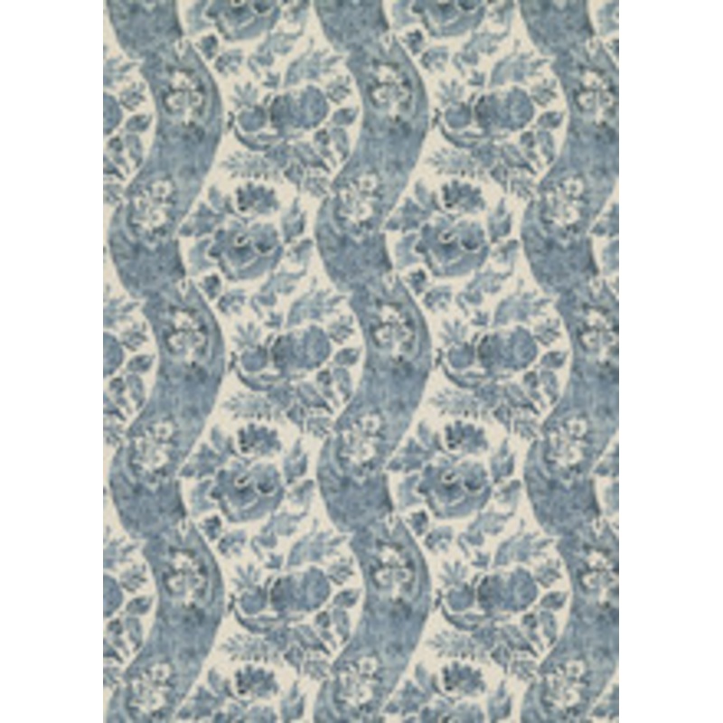 G P & J Baker Fabric Caldbeck Indigo/Ivory