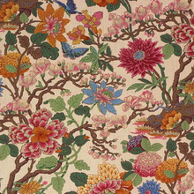 G P & J Baker Fabric Magnolia Cream/Blue