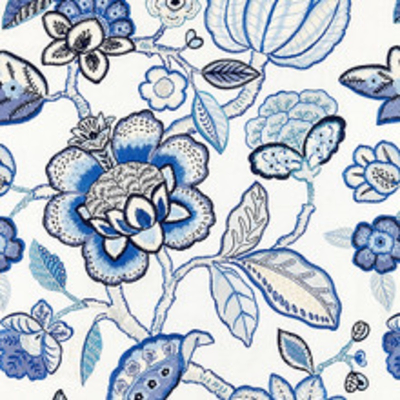 Scalamandre
 Fabric Coromandel Embroidery/Porcelain Sc 000227126