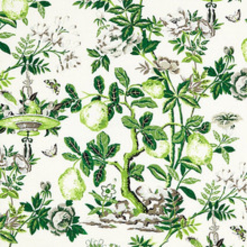 Scalamandre
 Fabric Shantung Garden Cotton Print/Verdance Sc 000316583