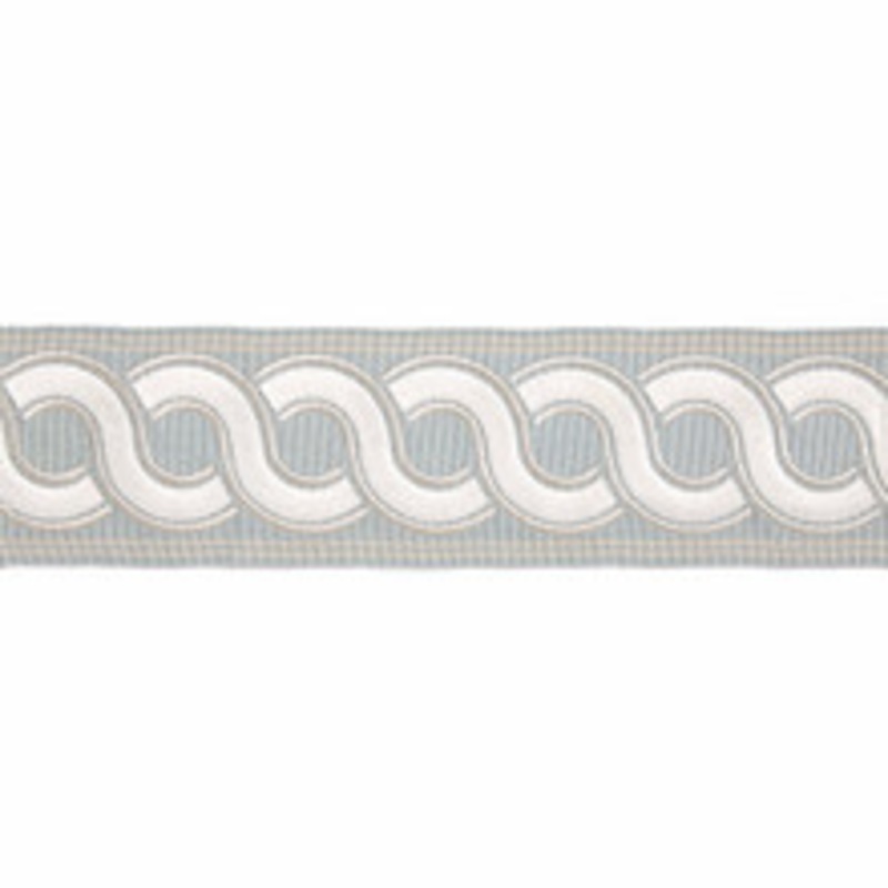Scalamandre
 Trim Guilloche Embroidered Tape/Mineral Sc 0002T3283