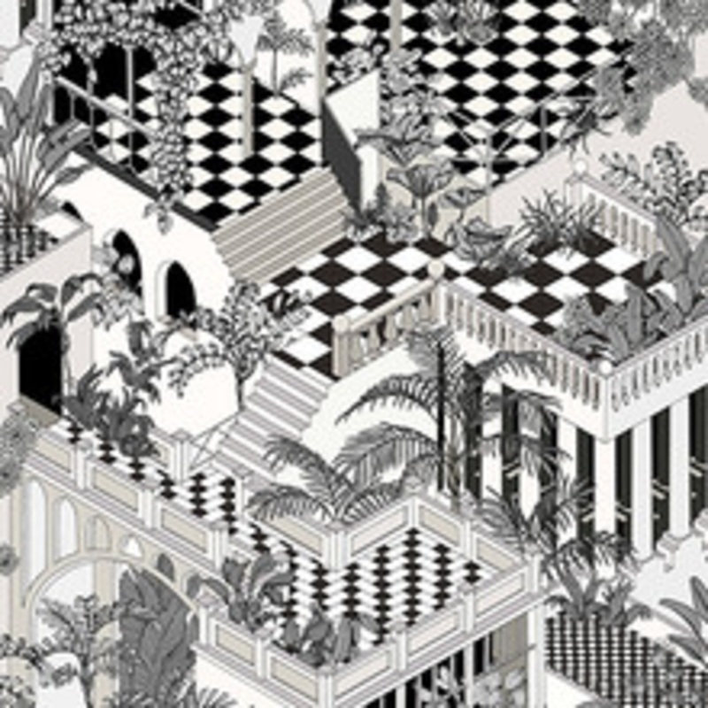 Cole & Son Wallcovering Miami Black/White