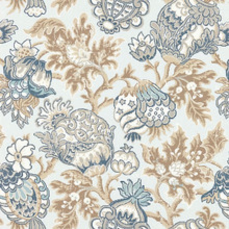 Scalamandre
 Fabric Canterbury Linen Print/Sky Sc 000216593