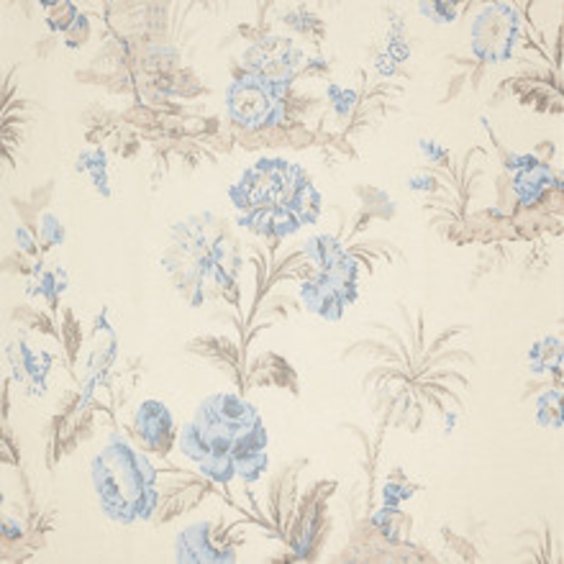 Scalamandre
 Fabric Somerset Silk Warp Print/Porcelain Sc 000216585