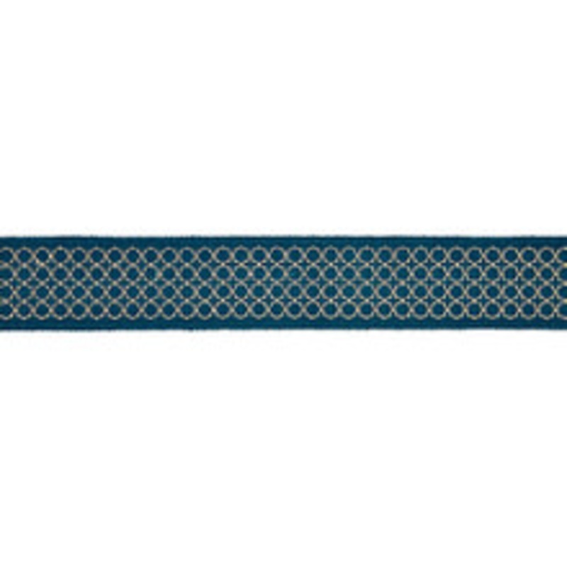 Scalamandre
 Trim Seville Embroidered Tape/Peacock Sc 0003T3289