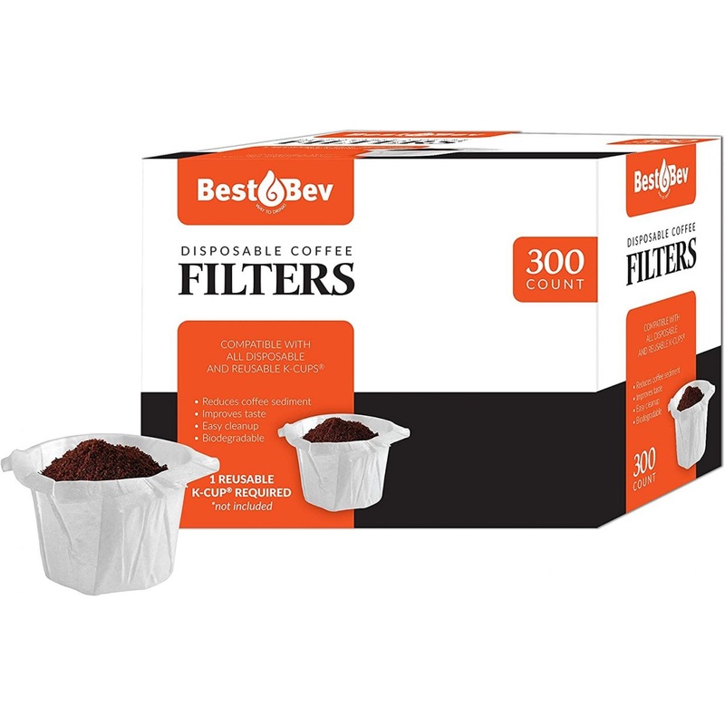 Brew Addicts 300 Disposable K-Cup Paper Coffee Filters