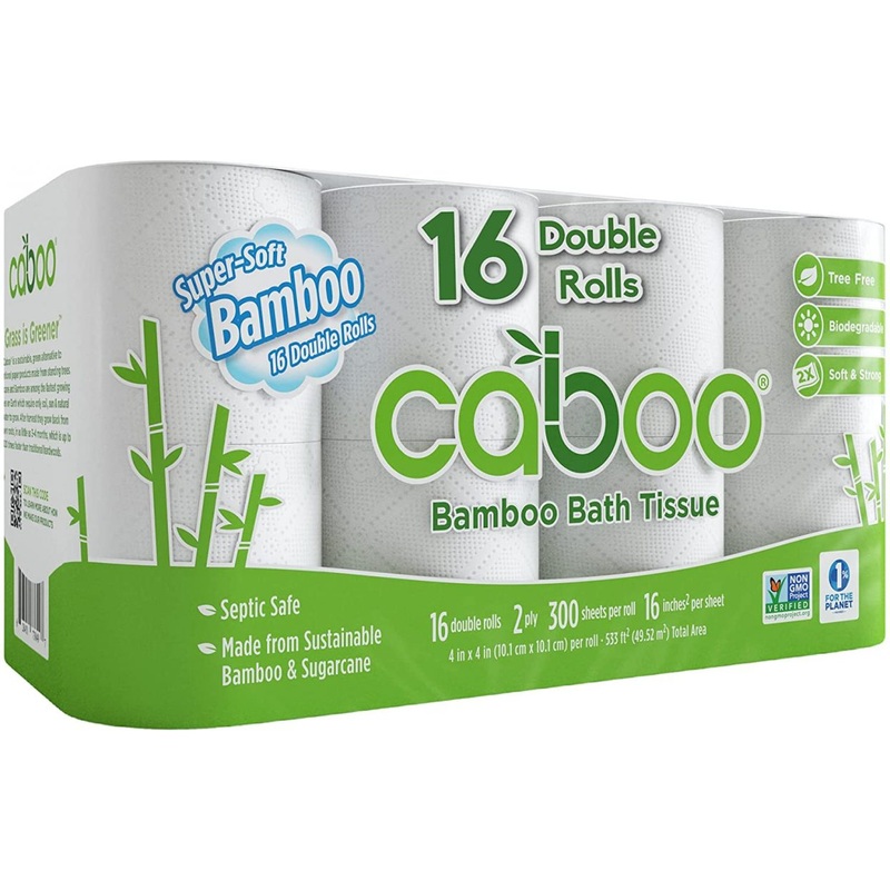Caboo Tree-Free Bamboo Toilet Paper, Septic Safe Biodegradable Bath Tissue | Bigbigmart.com
