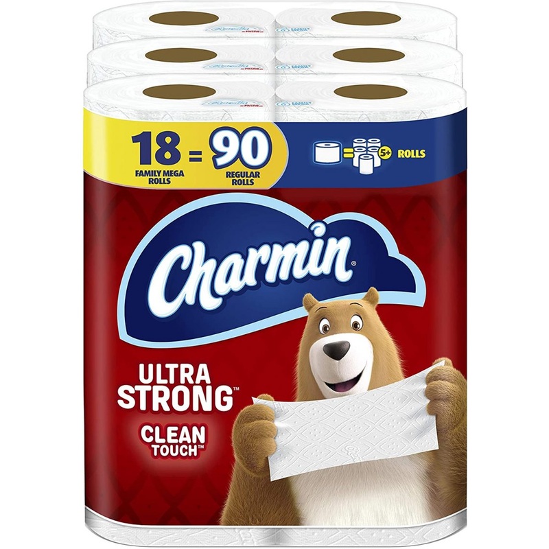 Charmin Ultra Strong Clean Touch Toilet Paper, 18 Family Mega Rolls | Bigbigmart.com