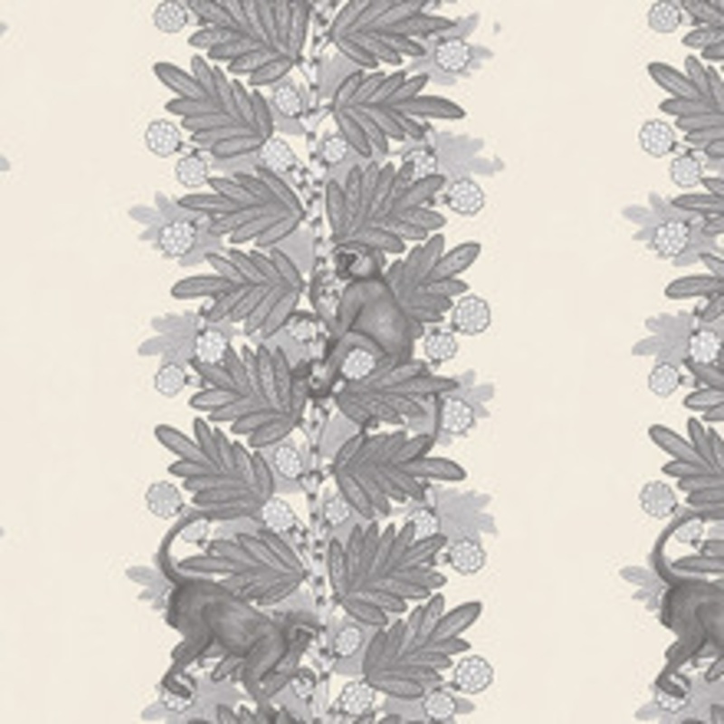 Cole & Son Wallcovering Acacia Grey & White