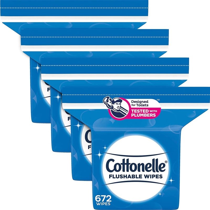 Cottonelle FreshFeel Flushable Wet Wipes, 4 Refill Packs, 168 Wipes | Bigbigmart.com