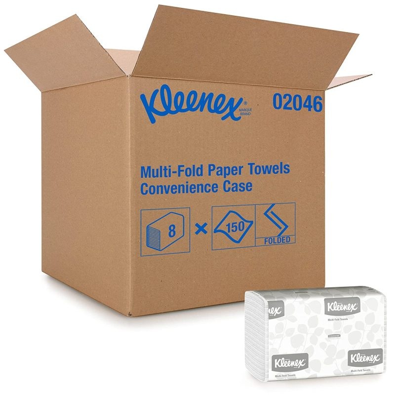 Kleenex Multifold Paper Towels, White, 8 Packs/ Case