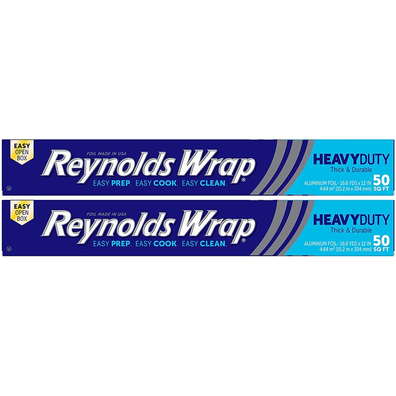 Reynolds Wrap Aluminum Foil, Heavy Duty, 50 sq ft, (2 pack).