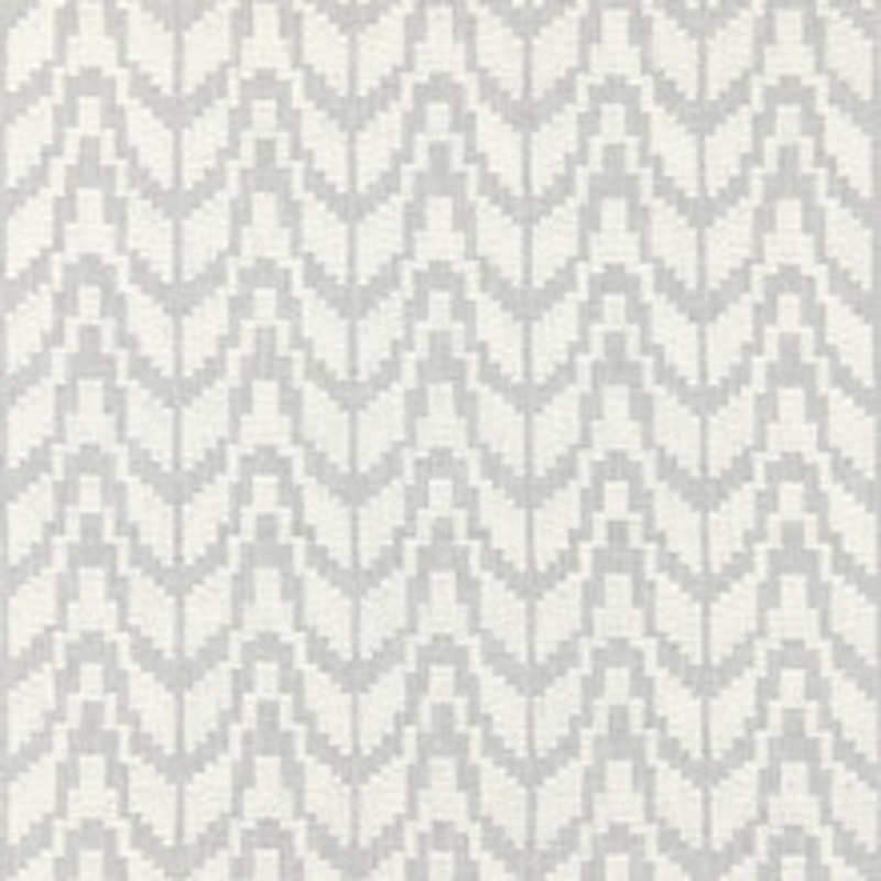 Scalamandre
 Fabric Chevron Embroidery/Pearl Sc 000427103