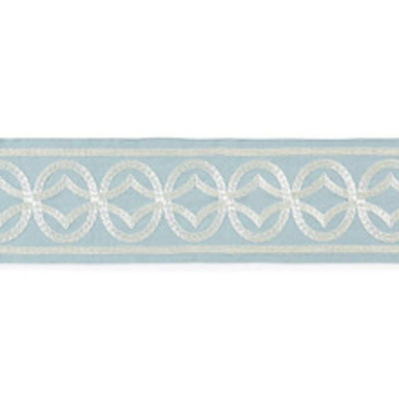Scalamandre
 Trim Athena Embroidered Tape/Sky Sc 0002T3305