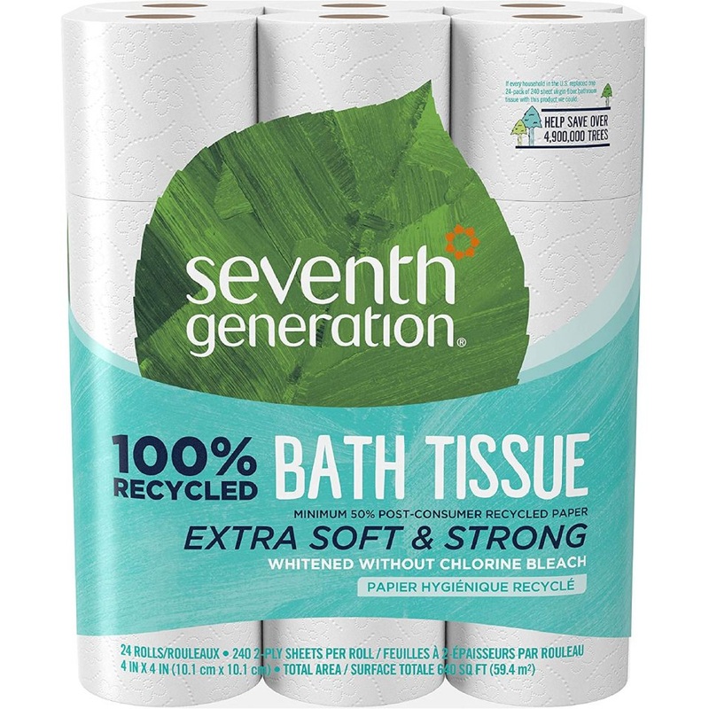 Seventh Generation White Toilet Paper 2-Ply, 24 Count, 240 Sheets, 2 Pack | Bigbigmart.com