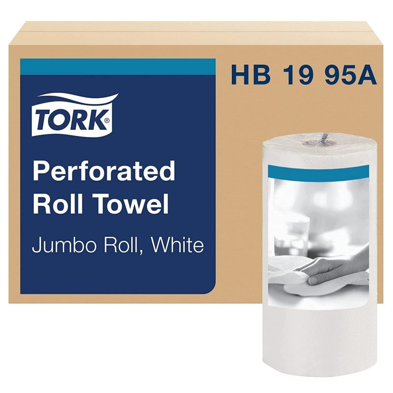 Tork Jumbo Roll Perforated Paper Towel, Jumbo Roll 12 Rolls, 210 per Roll | Bigbigmart.com