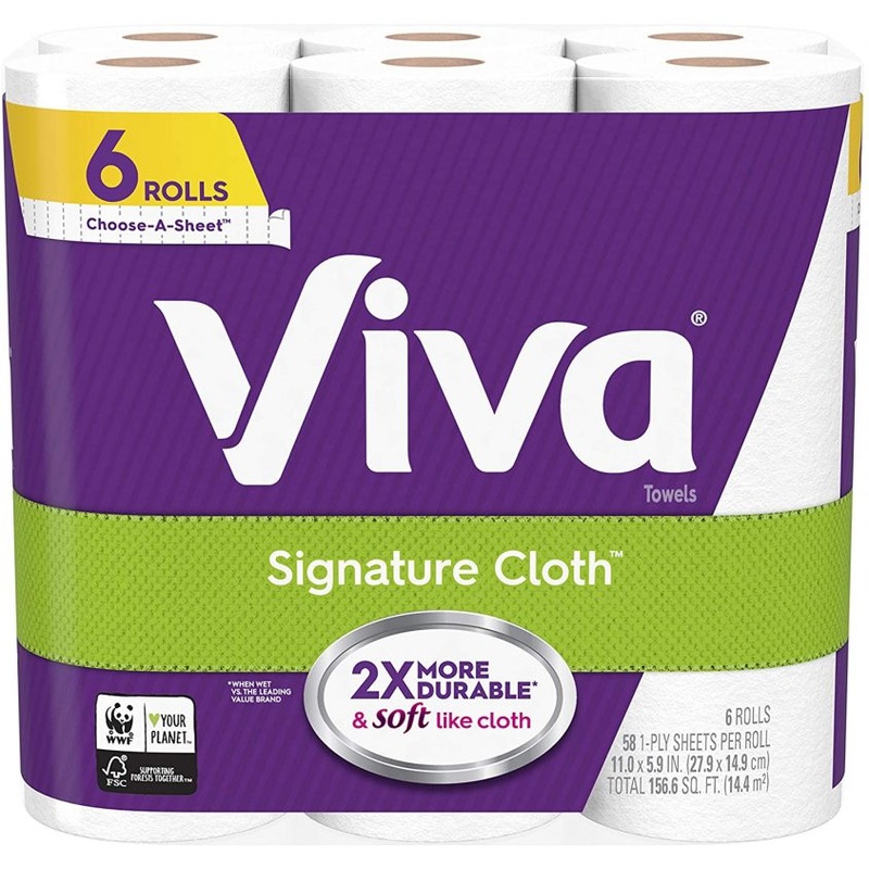 VIVA Signature Cloth Choose-A-Sheet Kitchen Paper Towels, 6 Rolls 1 Pack | Bigbigmart.com