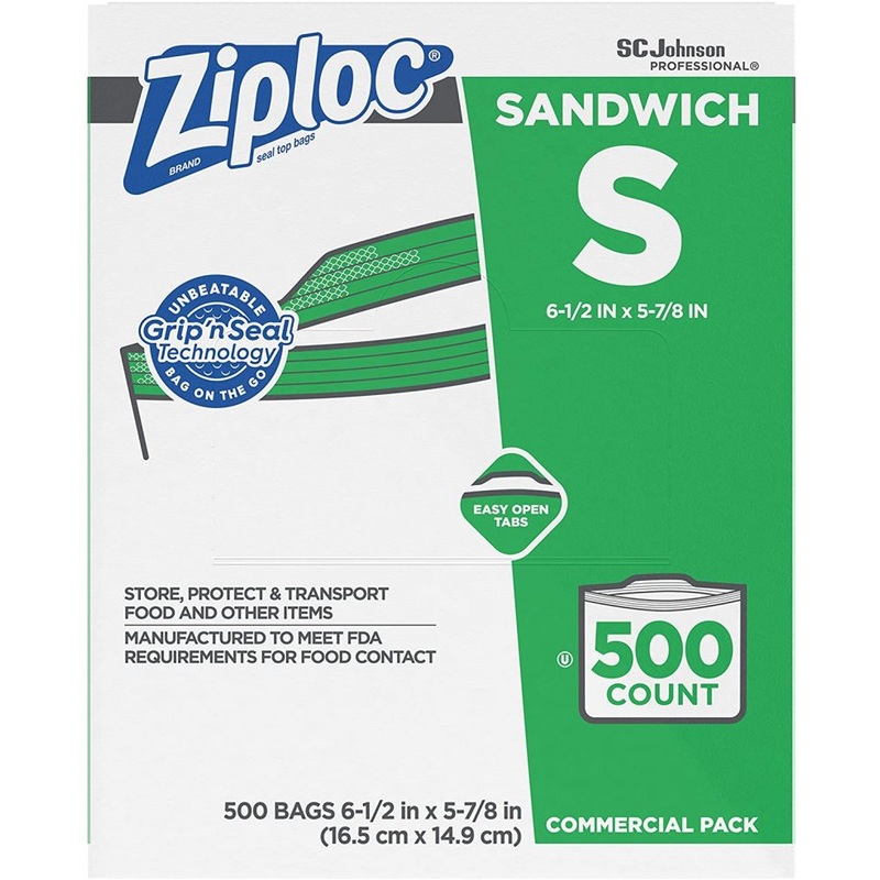 Ziploc Sandwich Bags, Easy Open Tabs, 500 Count | Bigbigmart.com
