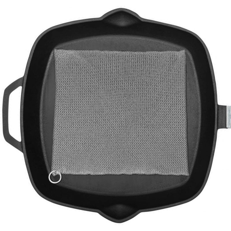 Amagabeli 10×10 Cast Iron Cleaner Mesh Premium 316 Stainless Steel Small Rings | Bigbigmart.com