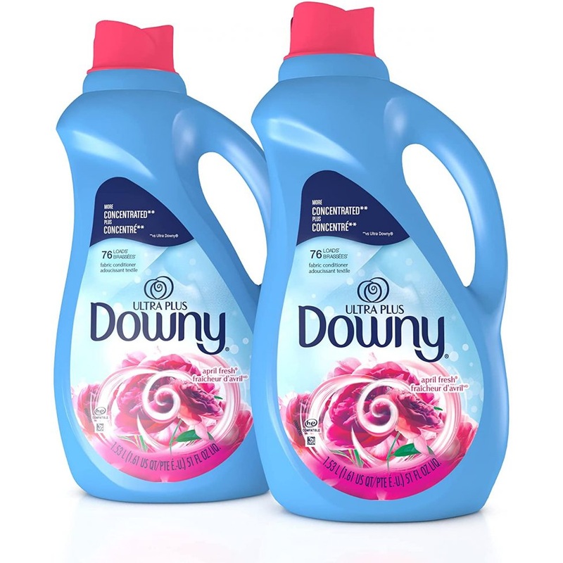 Downy Ultra Plus Liquid Laundry Fabric Softener, 152 Total Loads, 2 Pack | Bigbigmart.com