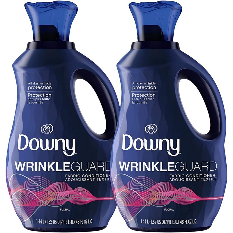 Downy Wrinkleguard Liquid Fabric Softener, Floral, 48 Fl Oz. Bottle, 2 Count | Bigbigmart.com