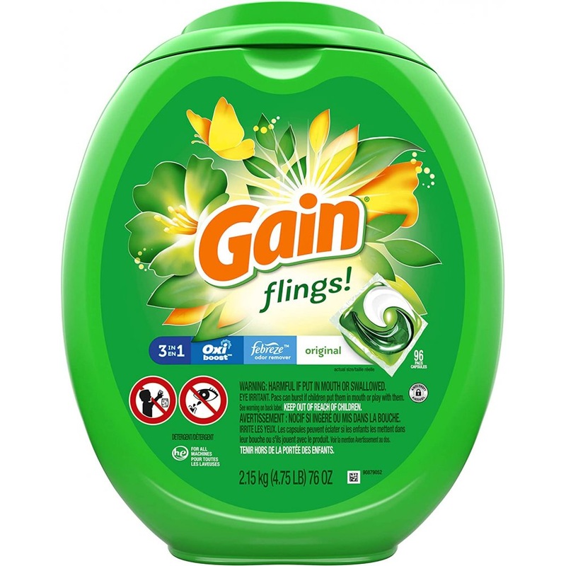 Gain flings! Laundry Detergent Soap Pacs, High Efficiency (HE), 96ct