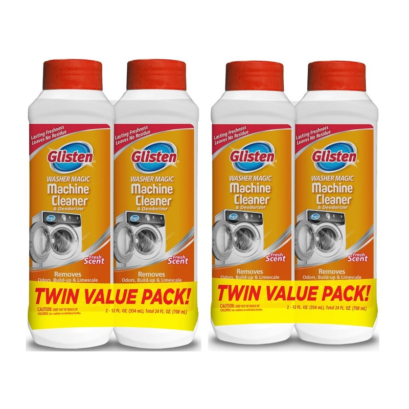 Glisten Washer Magic Washing Machine Cleaner and Deodorizer, 4 Bottles | Bigbigmart.com