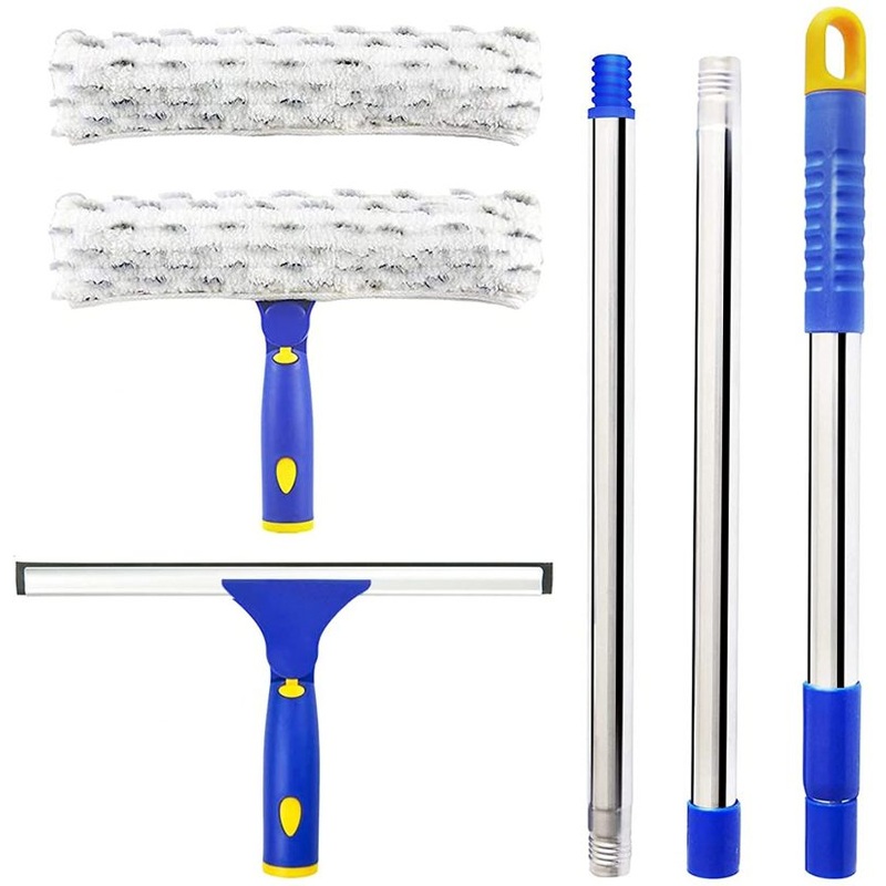 ITTAHO Squeegee for Window Cleaning,12 and 11Microfiber Scrubber Combi 2 Pads | Bigbigmart.com