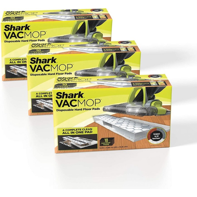 Shark VACMOP Disposable Hard Floor Vacuum and Mop Pad Refills, 30ct