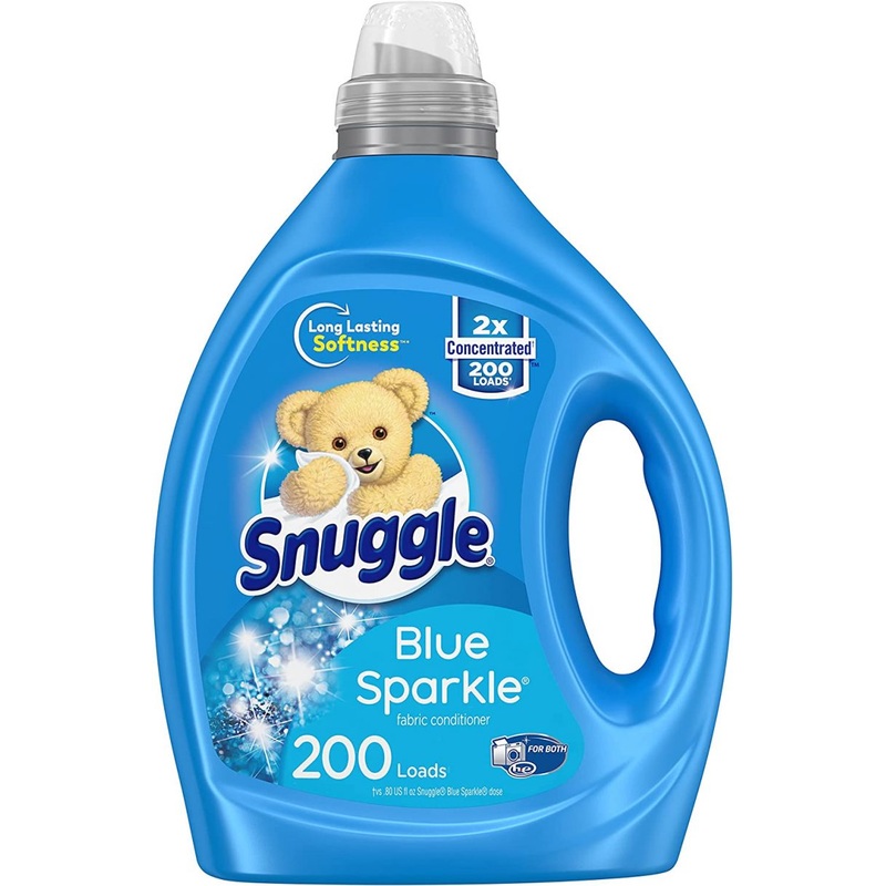 Snuggle Blue Sparkle Liquid Fabric Softener, 2X Concentrated, 200 Loads, 80 Fl Oz | Bigbigmart.com