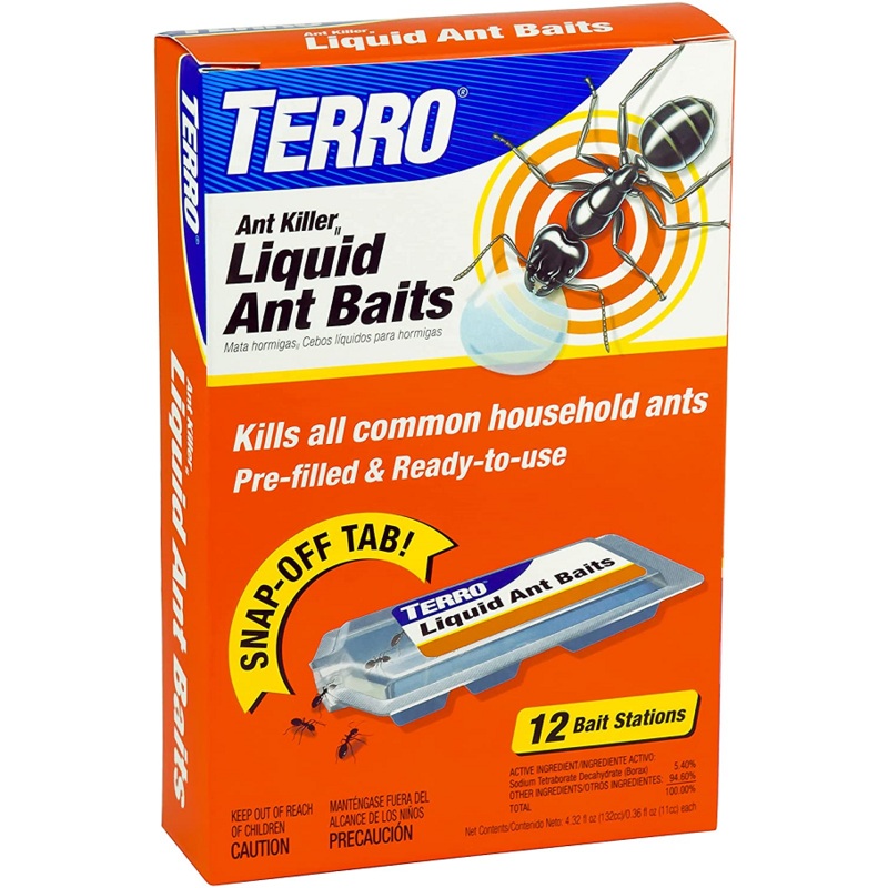 TERRO T300B Liquid Ant Killer, 12 Bait Stations