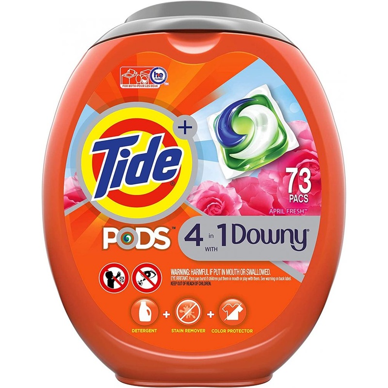 Tide PODS 4 in 1 with Downy, Laundry Detergent Soap PODS, 73 Count | Bigbigmart.com