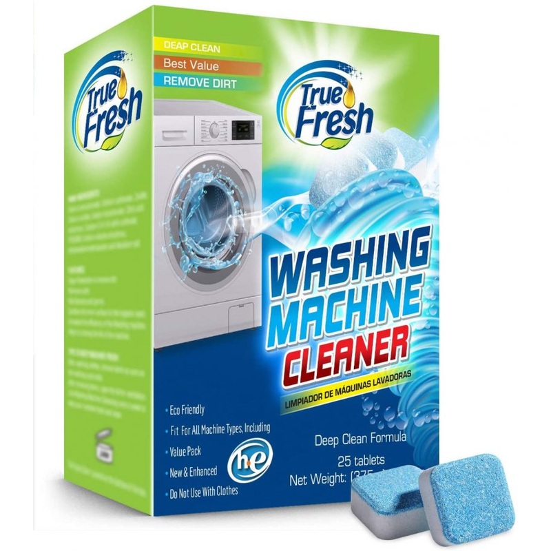 True Fresh Washing Machine Cleaner Tablets, 25 Solid Deep Cleaning Tablet | Bigbigmart.com