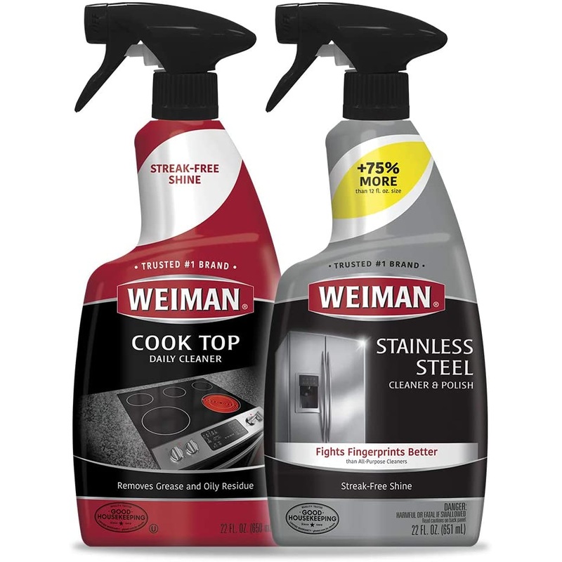 Weiman Cooktop Cleaner & Stainless Steel Cleaner – 22 Oz – Kitchen Cleaning Kit | Bigbigmart.com