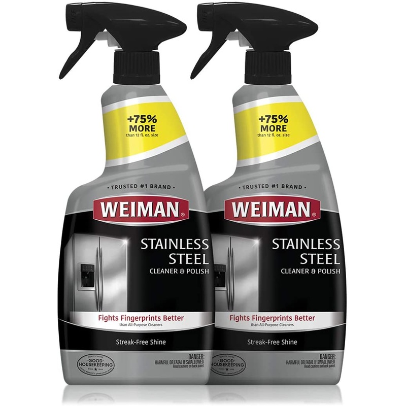 Weiman Stainless Steel Cleaner and Polish – (2 Pack) – Protects Appliances | Bigbigmart.com