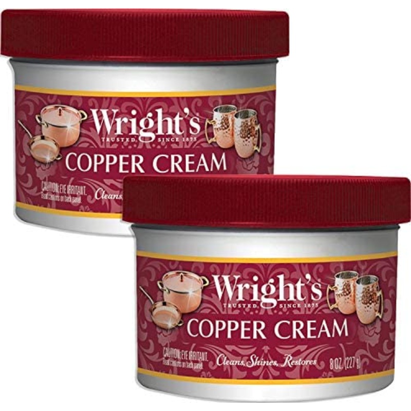 Wright’s Copper and Brass Polish and Cleaner Cream- 8 Ounce – 2 Pack | Bigbigmart.com