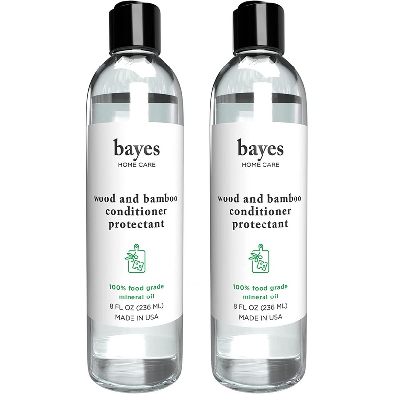 Bayes High-Performance Food Grade Mineral Oil Wood & Bamboo 8 oz, 2 Pack | Bigbigmart.com