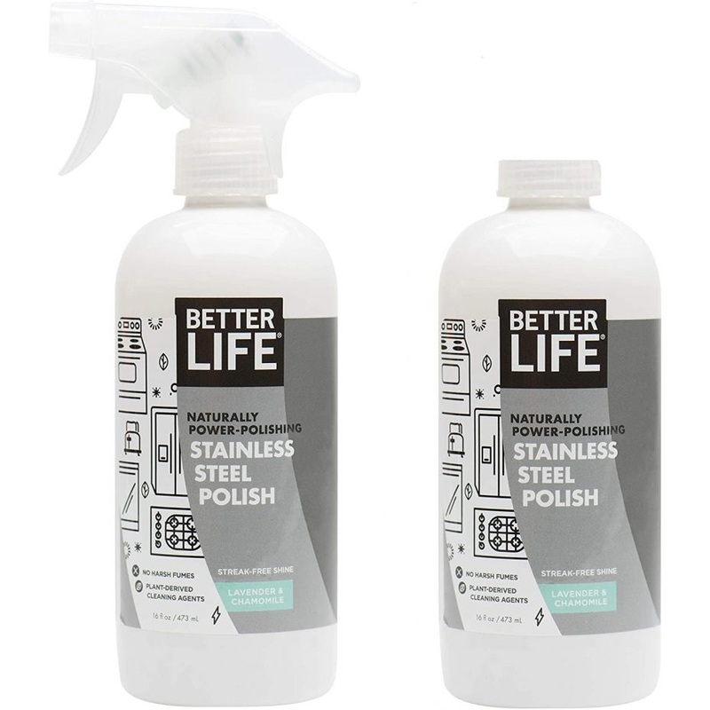 Better Life Natural Streak Free Stainless Steel Polish, Lavender and Chamomile, 16 Oz 2 Pack | Bigbigmart.com
