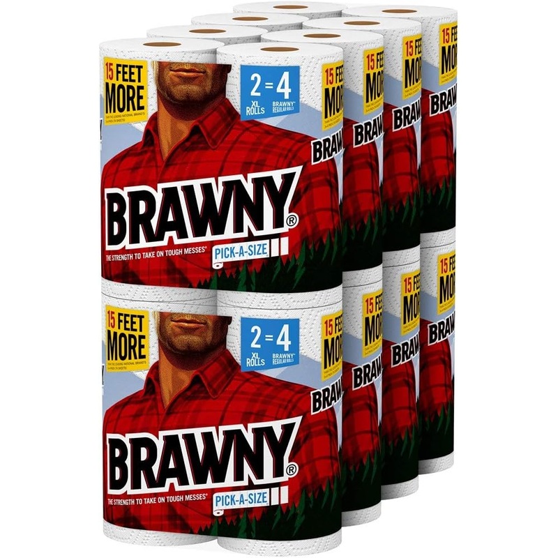 Brawny Paper Towels, 16 XL Rolls, Pick-A-Size, White, 16 = 32 Regular Rolls | Bigbigmart.com