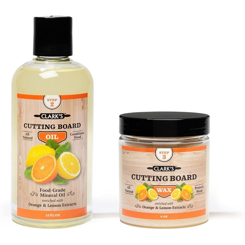CLARK’S Cutting Board Oil & Wax – Cutting Board Oil 12oz & CLARK’S Finish Wax 6oz | Bigbigmart.com