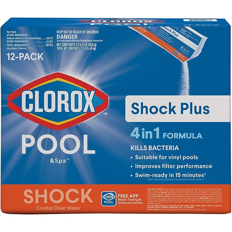 Clorox Pool&Spa 32312CLX Shock Plus, 12-Pound, White | Bigbigmart.com